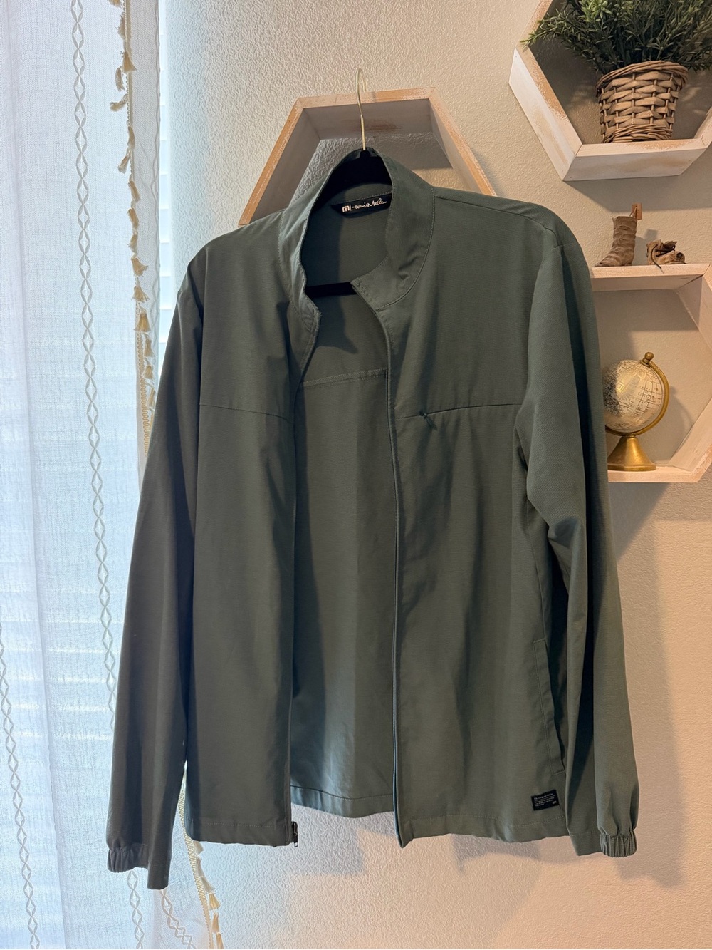 Travis Mathew Olive Green Lightweight Shirt Jacket